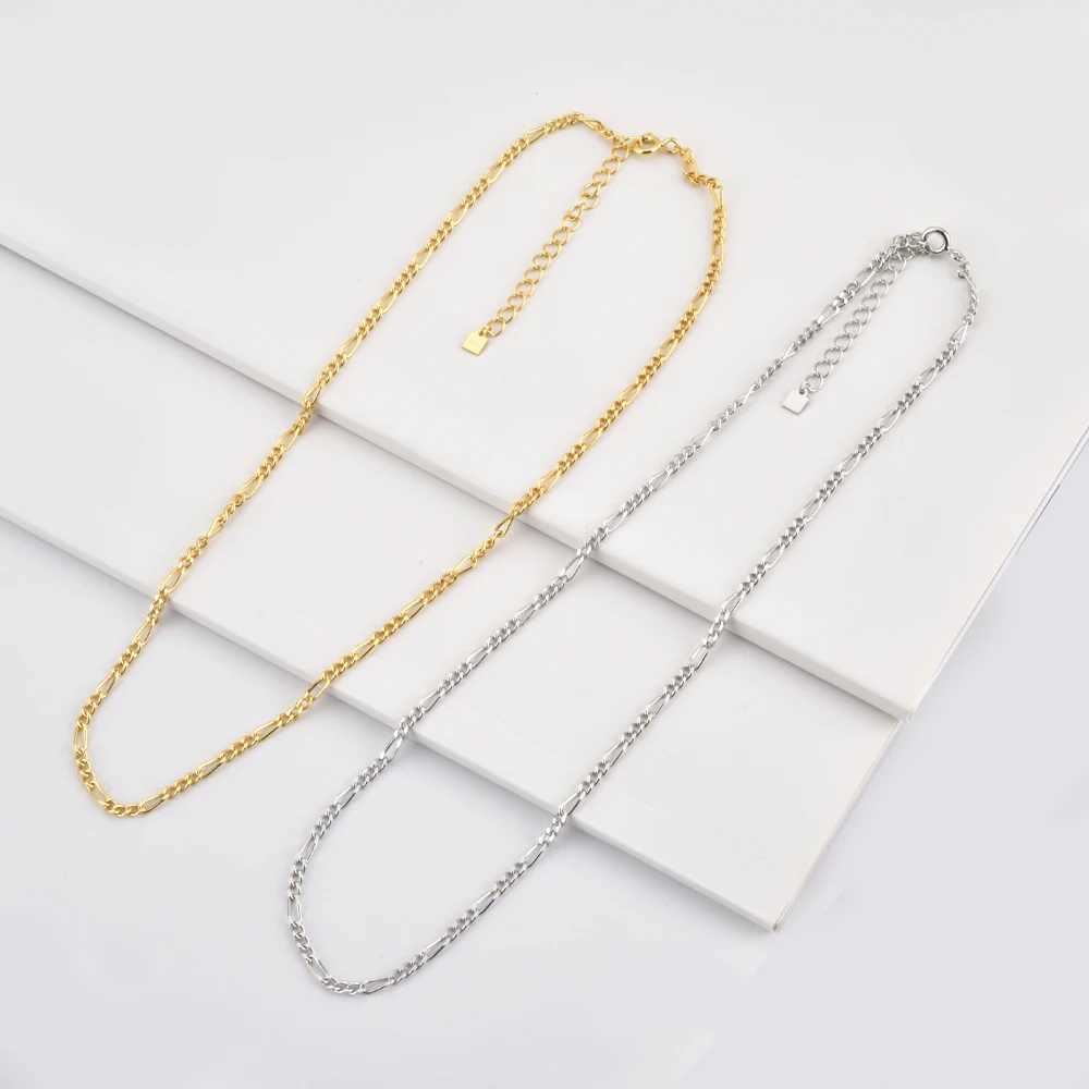 ペンダントネックレスAndywen 925 Sterling Silver Gold Chain Choker Luxury Circle Locker Necklace New 2021 Rock Punk Fashion Women Jewelly Jewels 240419