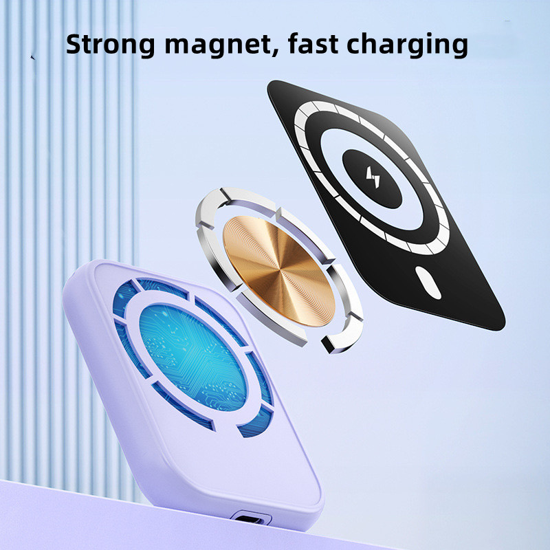 5000mAh Magnetic Wireless Power Bank portátil carregamento externo bateria de bateria de magsafe powerbank para iphone xiaomi samsung watch fone de ouvido com caixa