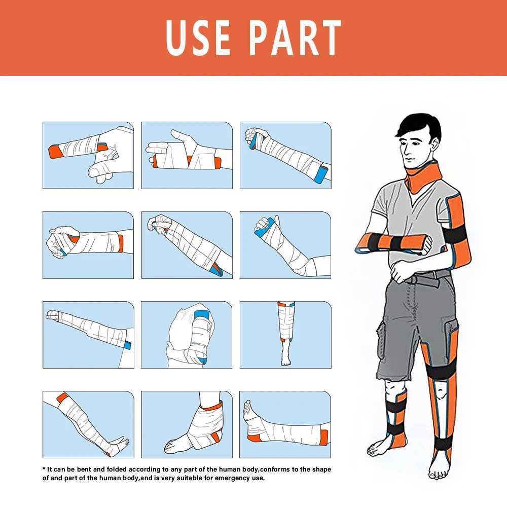 First Aid Aid First Aid Universal Aluminium Splint Roll Medical Survival Polymer pour le luminaire Kit d'urgence osseux Voyage extérieur D240419