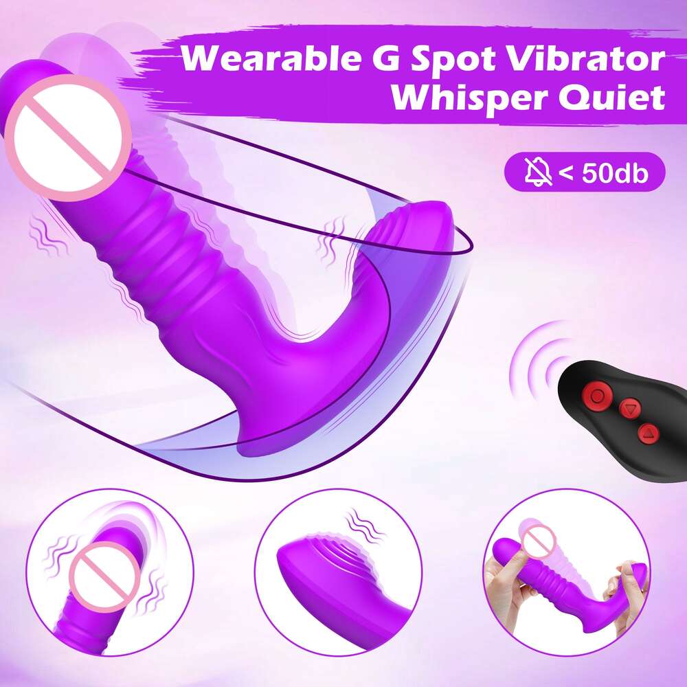 Briefs Kushor Vibrator Vrouwelijke Bluetooth -app Gecontroleerde draadloze stuwkracht Dildo G Spot Clitoris Stimulator Draag seksspeeltjes voor vrouwen