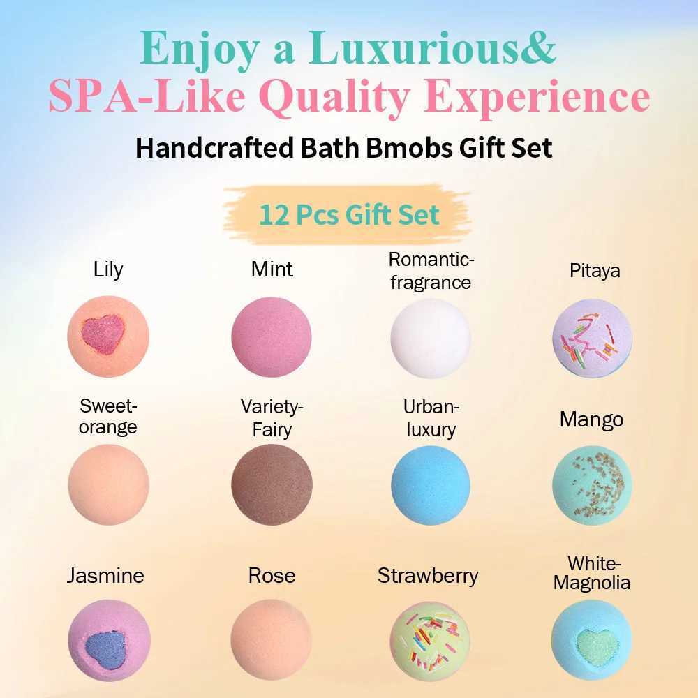 Baignoire à bulles 70g de bain bombe cadeau de salle de bain bains de sel boules d'huile essentielle bombes de bain pour hydratation de la peau pétillante spa bain bulle odeur aromatique d240419