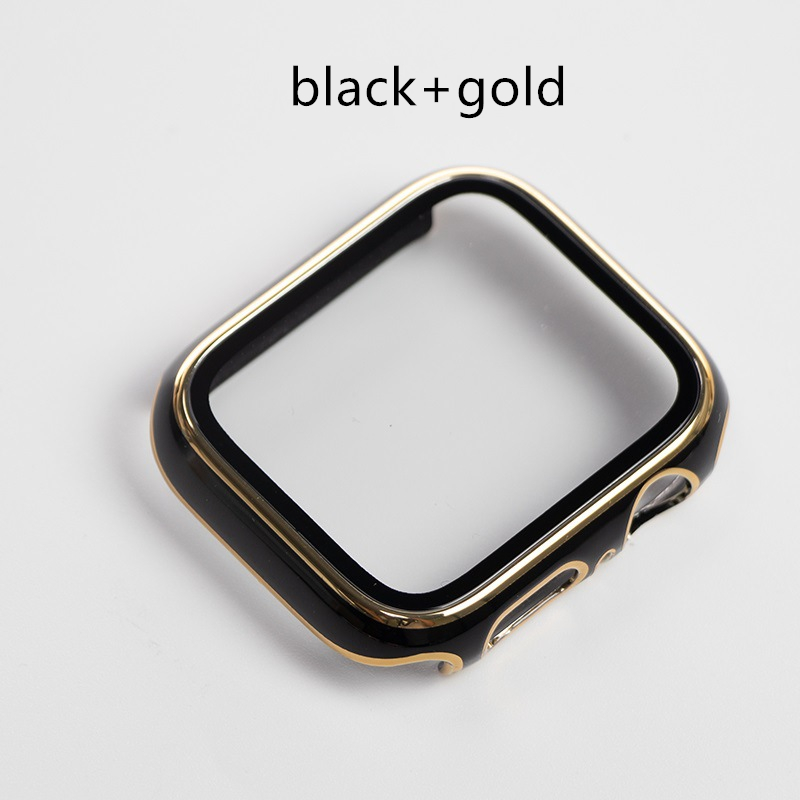 Custodia orologi a ate un PPLE 40mm SE/Serie 6/5/4 incorporato a schermo di vetro temperato Protettore ultra-sottile Bumper Copertura piena di copertura protettiva iwatch donne uomini