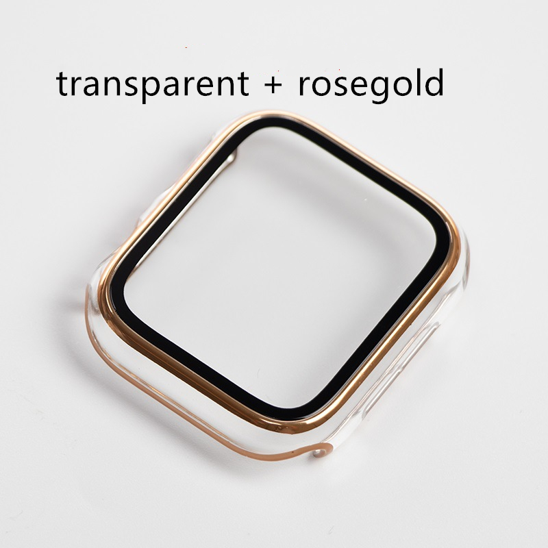 Custodia orologi a ate un PPLE 40mm SE/Serie 6/5/4 incorporato a schermo di vetro temperato Protettore ultra-sottile Bumper Copertura piena di copertura protettiva iwatch donne uomini