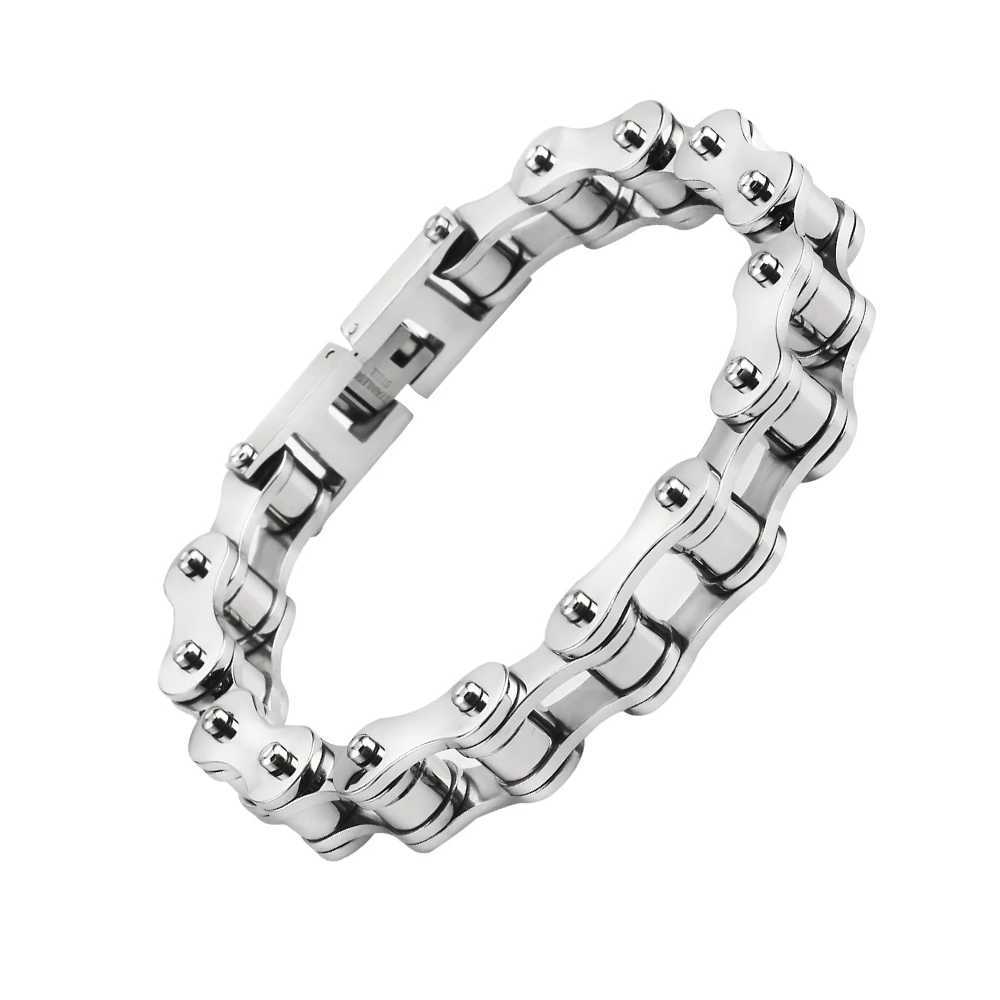 Chain Fashion wholesale for Mens Titanium Steel Bracelet Punk Chains Bangles Biker Bicycle Motorcycle womens Jewelry Biker Bracelet d240419