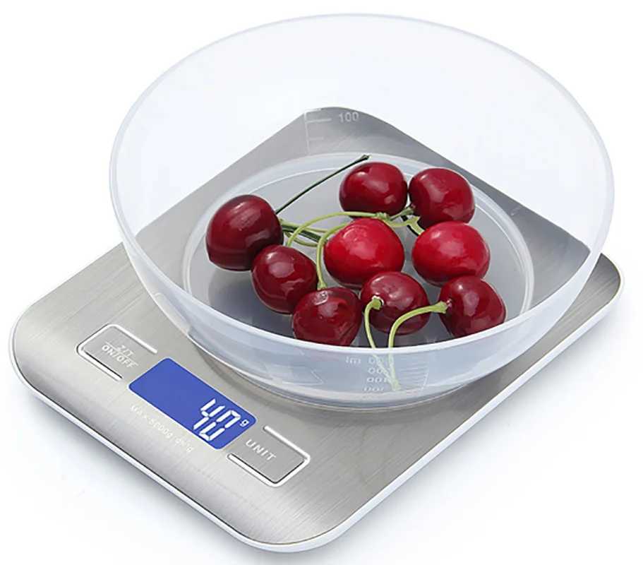 Skale masy ciała 10/5 kg kuchni cyfrowa elektroniczna inteligentna równowaga LCD Mini precyzyjna waga do gotowania żywności kawy 240419