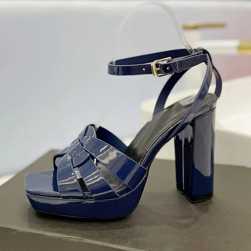 Designer High-heeled sandals Saint Paris Dress Classic Women`s Wedding Dinner Shoes 13cm high-heeled cowhide woven women`s shoes