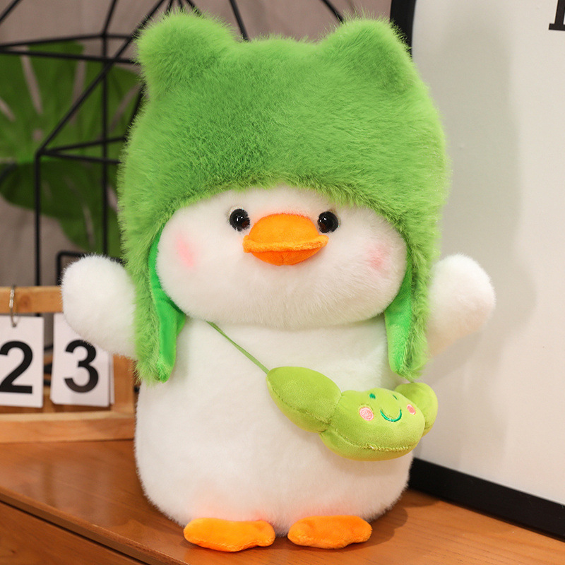 2024New internet celebrity duck plush toy for outing, cute spring outing duck doll hat, detachable backpack, duck doll