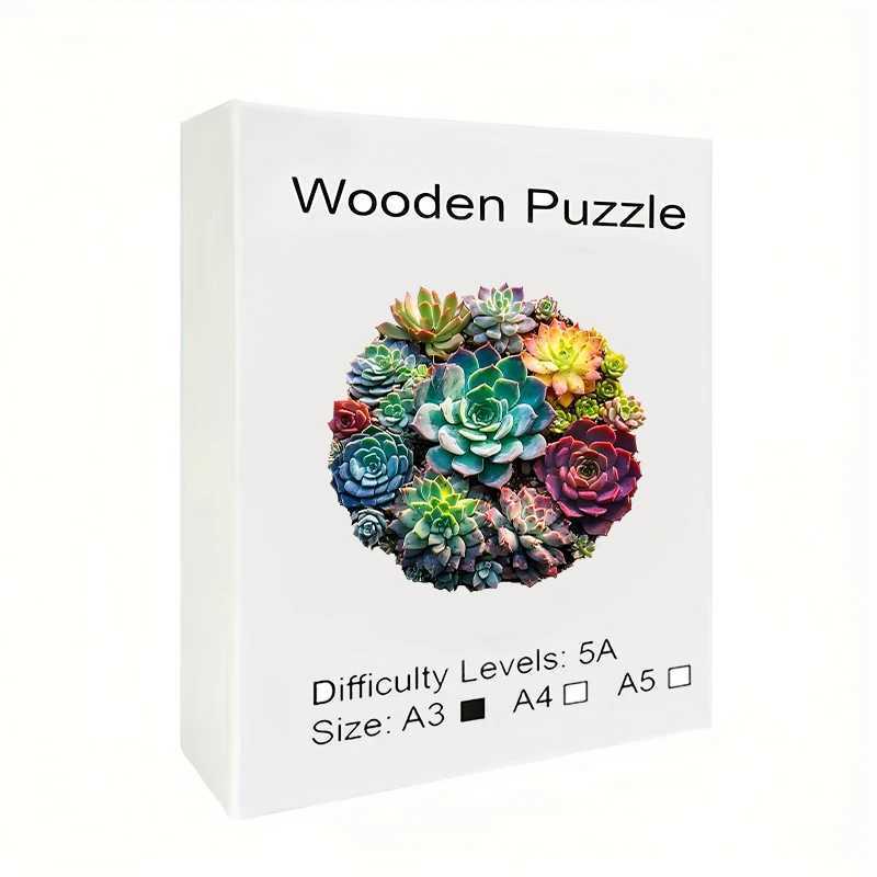 3D Puzzles Folidesiness Rośliny drewniana łamigłówka wyjątkowo nieregularne drewniane puzzle w kształcie zwierząt w kształcie zwierząt drewniane