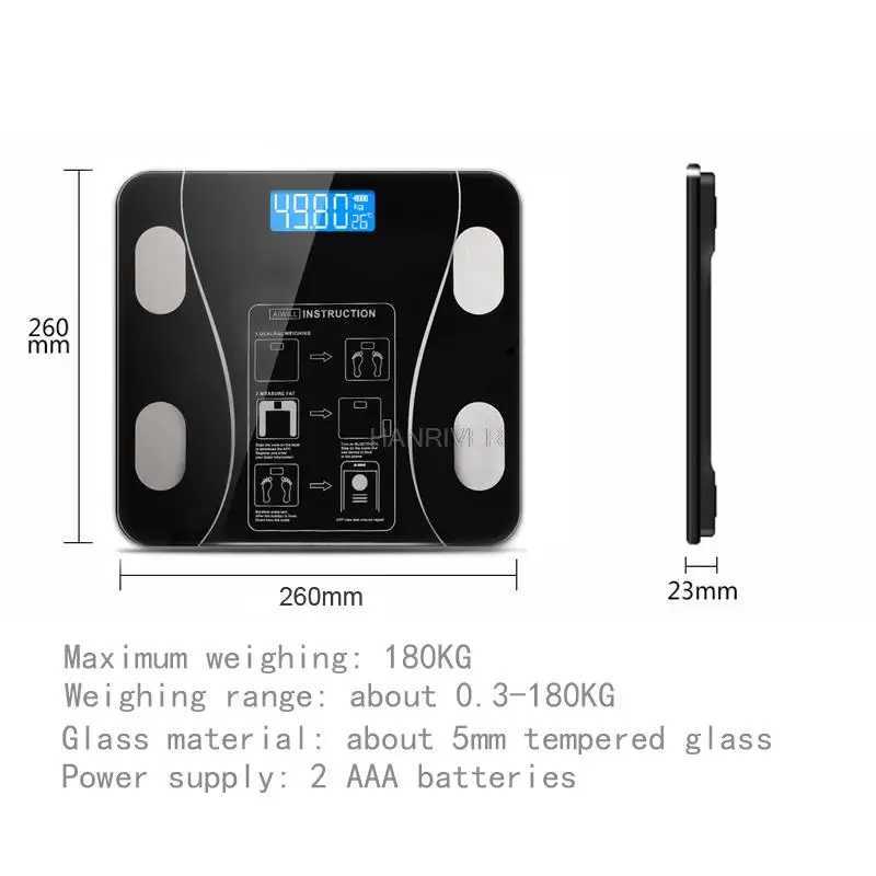 Kroppsvikt skalor Bluetooth Body Fat Scale BMI Scales Smart Wireless Digital Badrum Vikt Skala Body Composition Analysator Vägande skala 240419