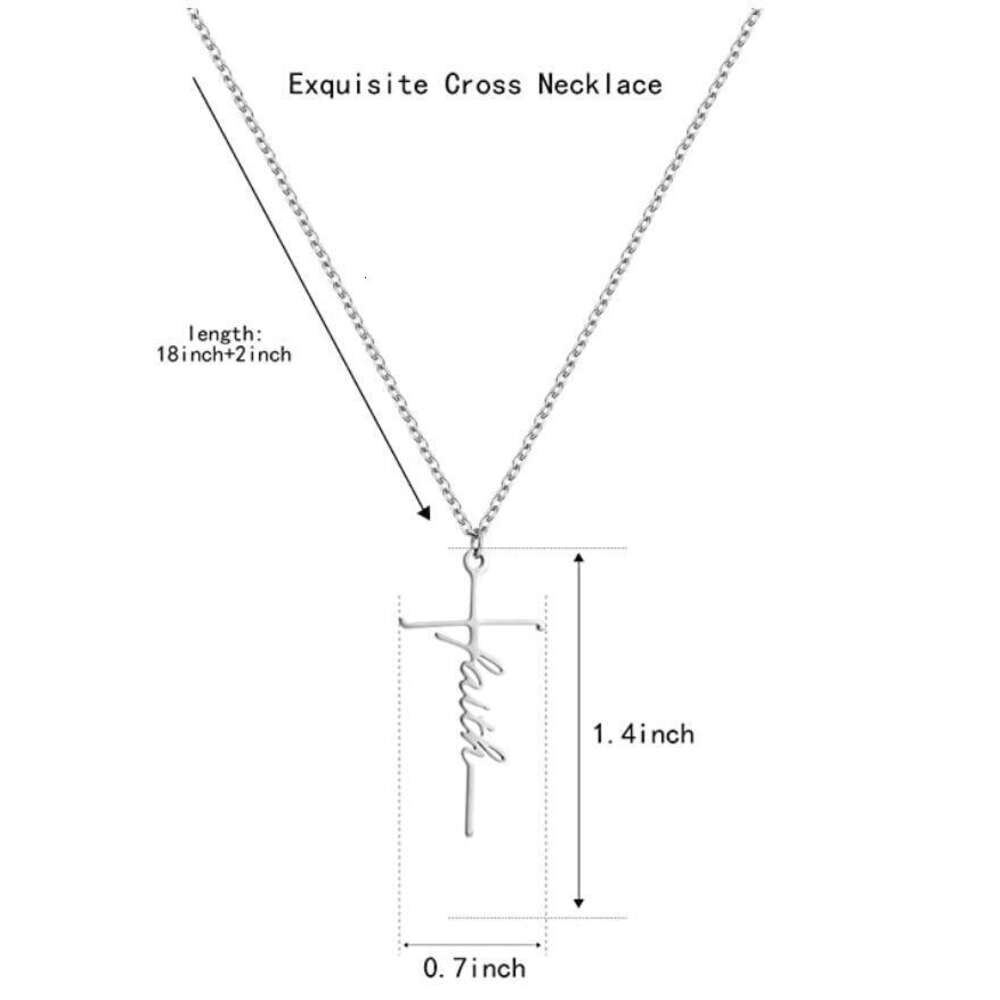 Faith Cross Alloy Подвесная подвесная женская ожерелье с ключицей