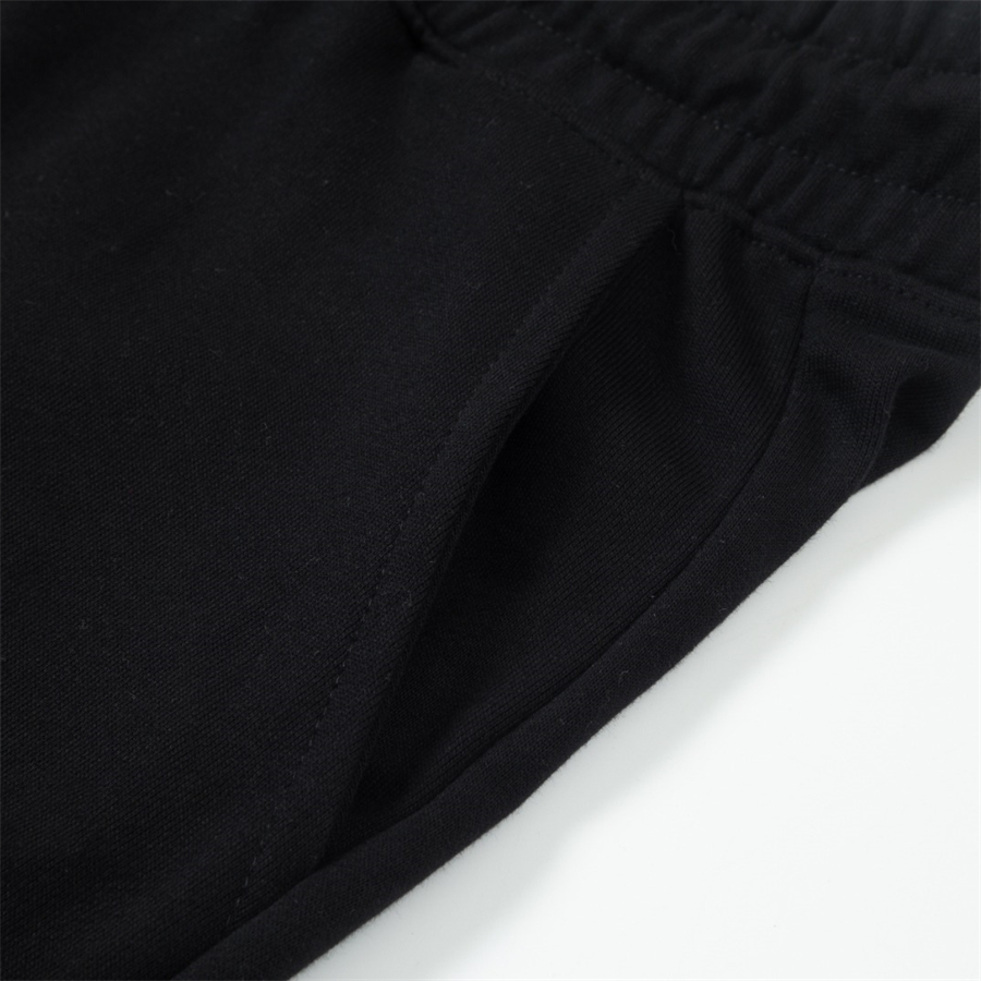 Shorts masculinos tendências clássicas de moda de verão letras casuais letres de elástico impresso Banda preto e branco shorts de cordão