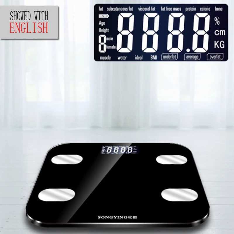 9T7S Body Weight Scales Fat bmi Scale Digital Human Weight Mi Scales Bluetooth-compatible Floor lcd display Body Index Electronic Smart Weighing Scales 240419