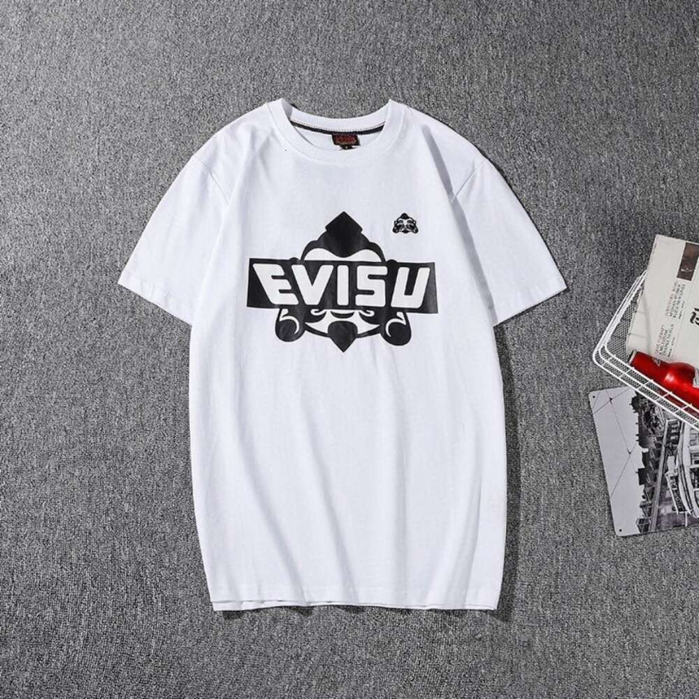 Ev Fushen Men Letter Impresso Letter Bordado Little Buda Cabeça curta T-shirt 877215