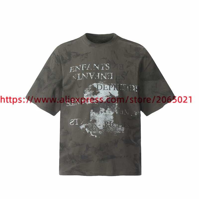 T-shirt maschile 2024SS Enfants Riches Demprimes Erd Thirt Men Film Cloud esplosivo E.R.D T-shirt Top Tees J240419