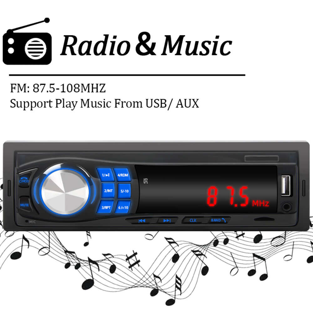 GPS CAR 1 DIN Stereo Bluetooth Hands Free Music TF Card USB AUX Input FM Radio Receiver Single MP3 GPS GPS