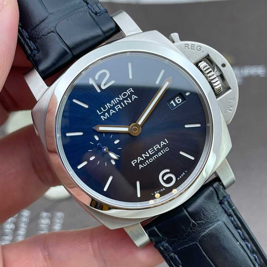 Panerei Tubmersible Watches Mechanische Uhr Chronographenbox Zertifikat Paneraiss Serie Blue Plate Automatic Mechanical Watch Mens Authentic PAM0 6A13