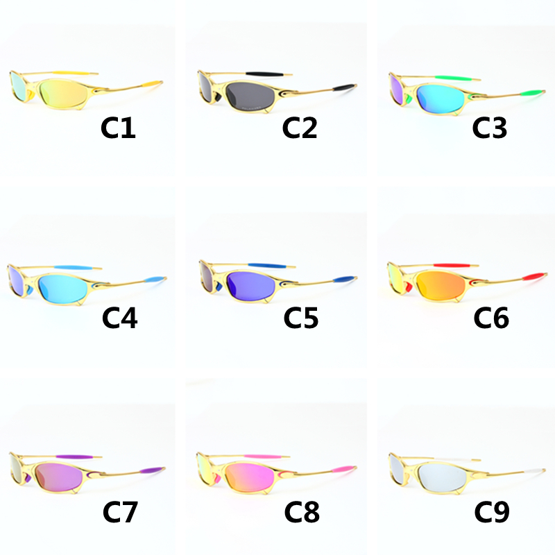 Gouden frame polariserende zonnebrillen hoogwaardige merk herenglazen buitenlucht dames sportrij zonnebril