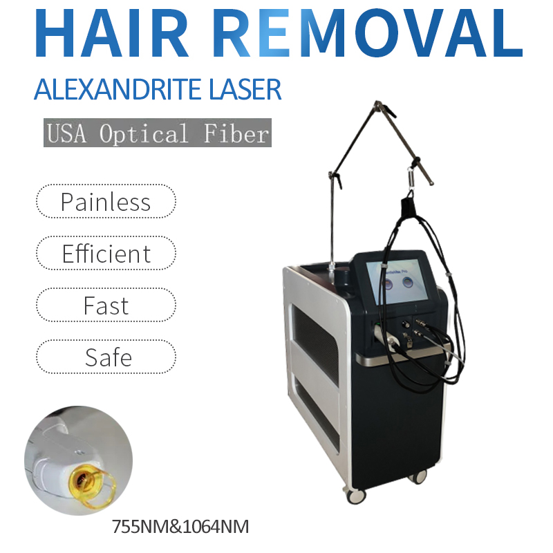 Alexandrite Laser Ear Runmu Stały 1064 i YAG 755 Alexandrite Alex Skin Rejuvenation Salon Salon Maszyna