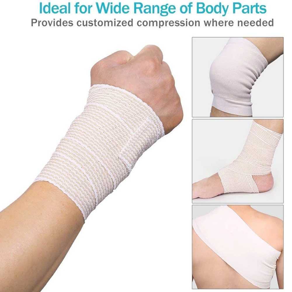 PRIMA SUPPRATA 1ROLL PREMIUM BANDAGGIO ELASIO WRAPCOTTON LATUNE COMPRESSIONE GRATUITA BANDAGE BANDAGGIA CON SUPPORT SUPPORT PRIMA ANSIONE SPORTIVO D240419