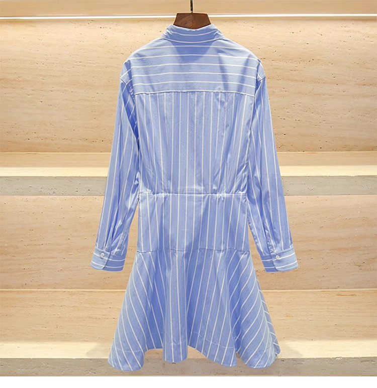 402 XXL 2024 Milan Runway Dress Spring Summer Long Sleeve Lapel Neck Womens Dress Fashion High Quality Qiahe