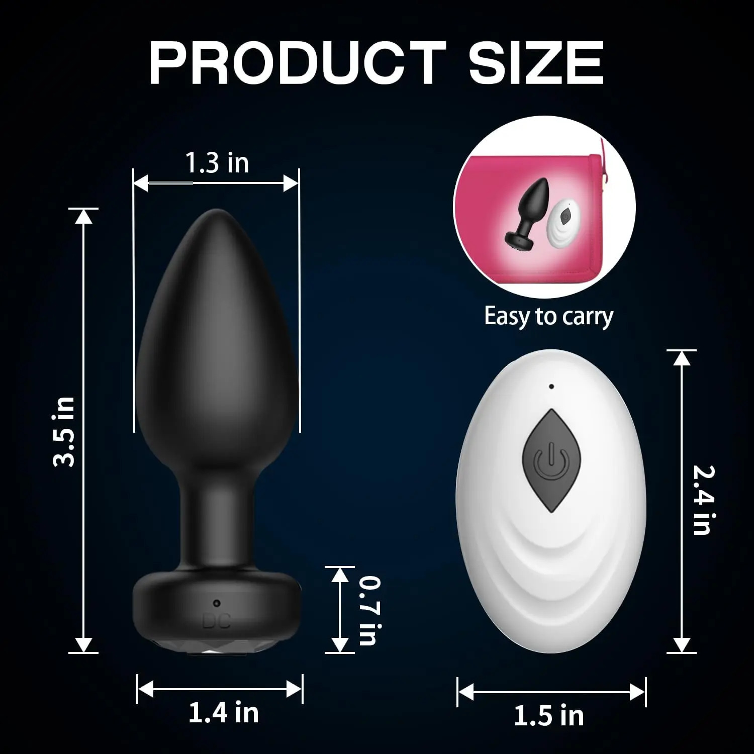 Vibratore anale Wireless Remote Control Butt Plug Men Massager Massager Vagina Masturbatore giocattoli sessuali adulti donne uomini gay 240325