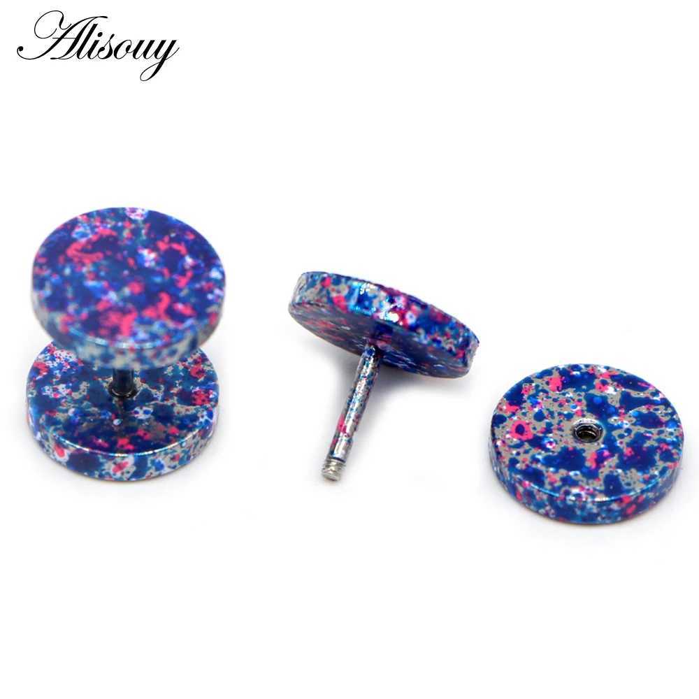 Other Alisouy New Earrings Fashion Jewelry Womens Ear Stud Barbell Piercing Punk Men Earrings studs piercing 240419