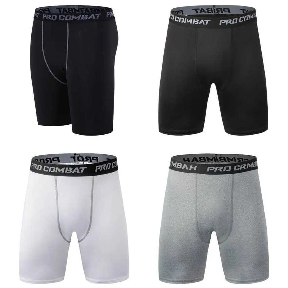 Men's Shorts Male Fitness Quick-Drying Tight Shorts Elastic Compression Leggings Training Pants Men Running Shorts Black Gray Plus Size 3XL 240419 240419