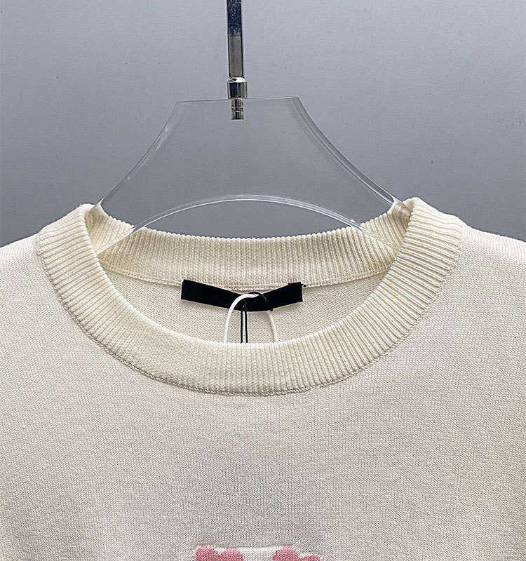 Herr-t-shirts Designer Rätt version 24 Spring/Summer New Co-märkes Tyle Limited Edition för män och kvinnor par Samma avslappnad stickad kortärmad T-shirt 2qk8