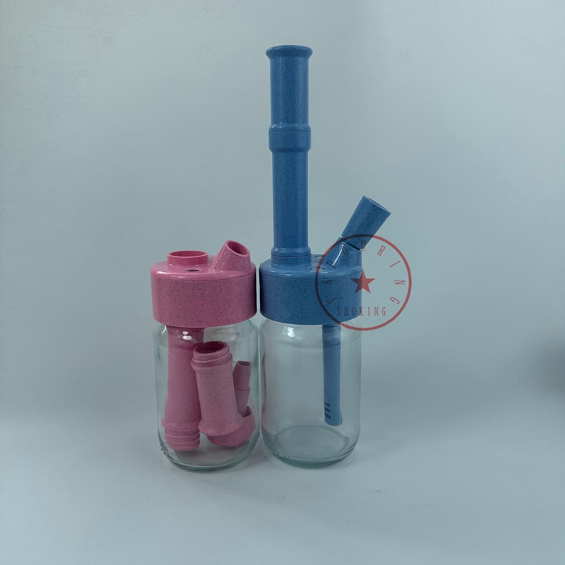 Colorato degradabile in plastica degradabile in vetro spesso giaccino da bong shisha fumatori tubi con tubo con tubi gorgogliali filtro Herb tabacco piattano olio di tabacco ciotola design di sigarette portatili dhl