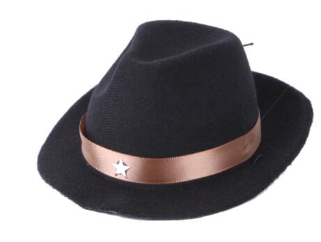 Vêtements de chien drôle de bouchons de compagnie de costume accessoires de vêtements de cowboy avec un chapeau de sangle de menton élastique réglable DF186