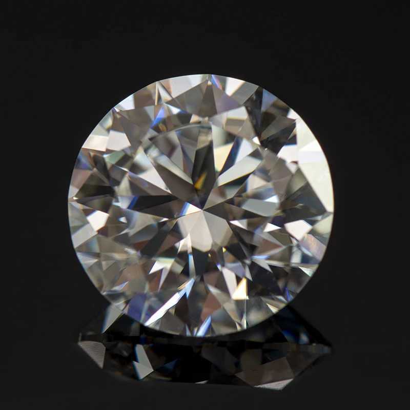 Anelli di nozze Moissanite in pietra rotonda taglio d colore VVS1 1.0ct-8.0ct Diamante coltivato la laboratorio la produzione di gioielli orecchini ad anello di fidanzamento con report Gra 240419