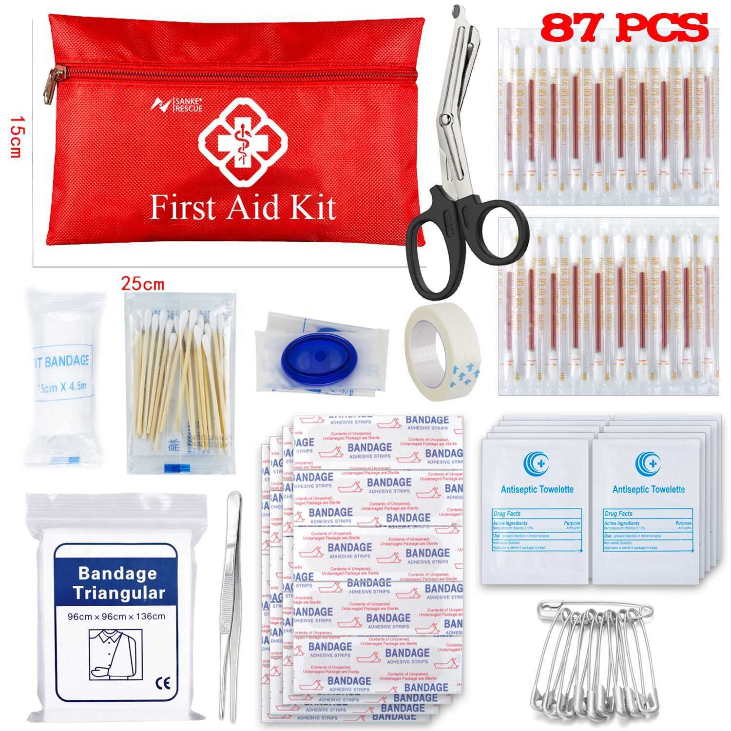 TRAVAIL DE PROCADE D'APPROCATION First Aid 26-401 Pièce Kit d'urgence tactique tout usage dans la voiture Kits de survie des accessoires militaires Camping Sac médical D240419