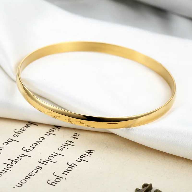 Bangle rostfritt stål 3 färg kärlek lyx varumärke älskare guld armband för kvinnor present mode armband silver smycken gratis frakt 2024l240417