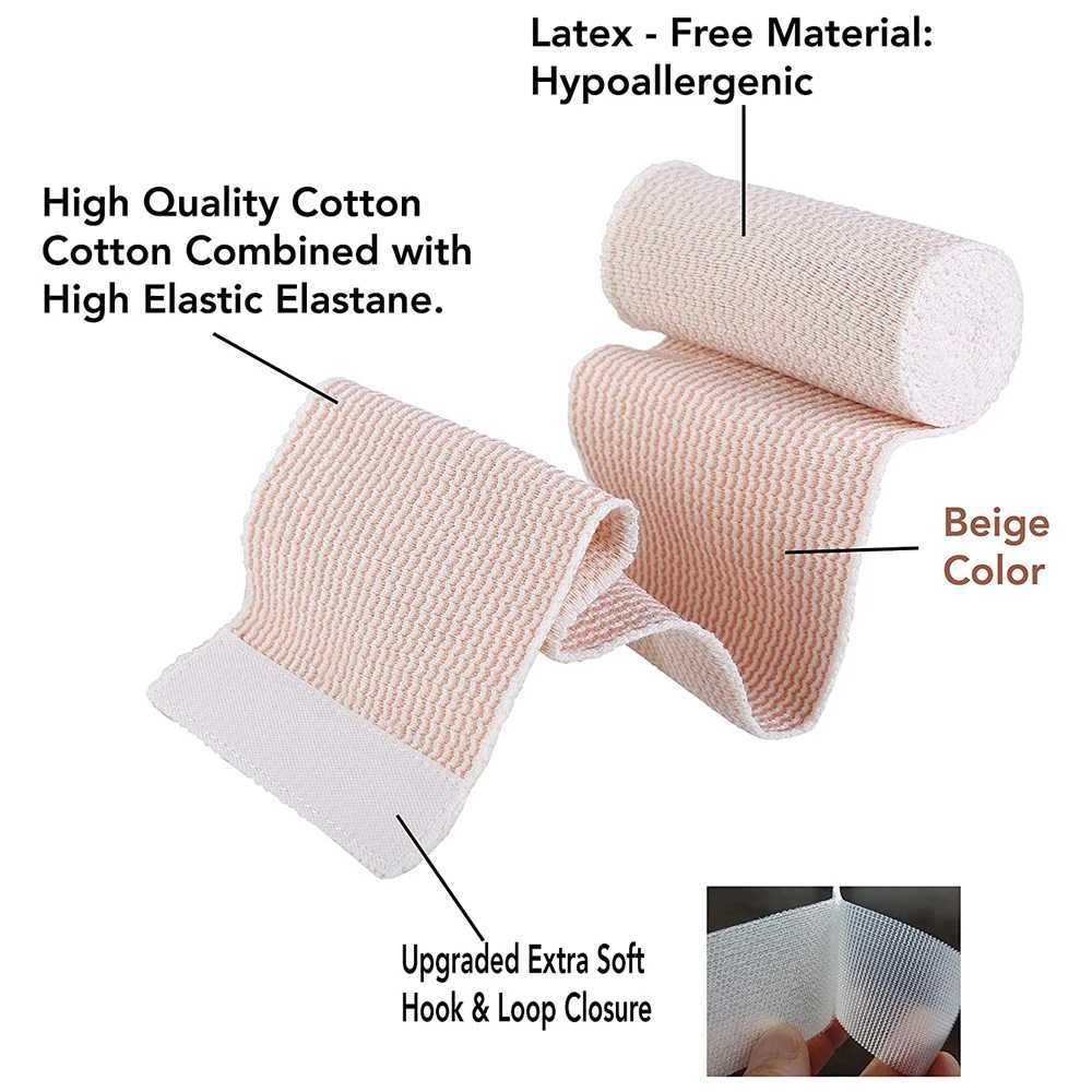 PRIMA SUPPRATA 1ROLL PREMIUM BANDAGGIO ELASIO WRAPCOTTON LATUNE COMPRESSIONE GRATUITA BANDAGE BANDAGGIA CON SUPPORT SUPPORT PRIMA ANSIONE SPORTIVO D240419