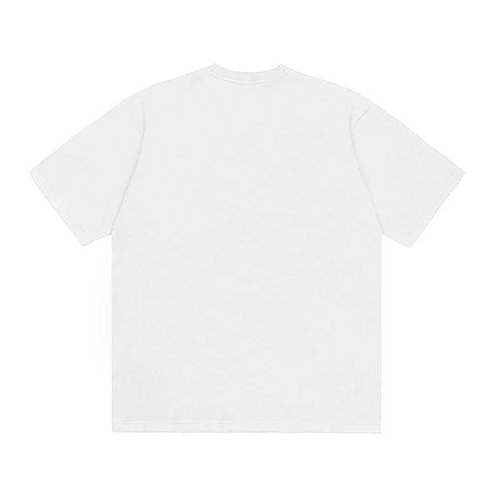 Men's T-Shirts Comic letter printed T-shirt street clothing oversized T-shirt original cotton T-shirt mens short sleeved T-shirt anime O-neck top J240419