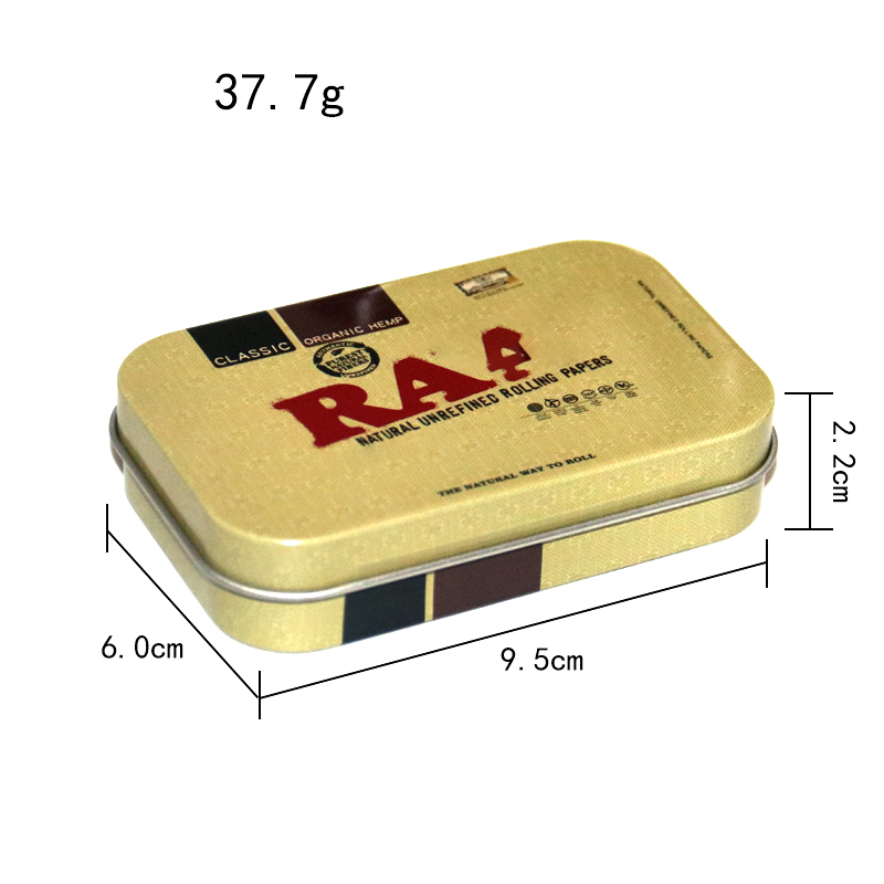 Mini Metal Tinplate Tobacco Storage Box With Flip Lid Empty Hinged Iron Boxes For Cigarette Container Smoking Accessories