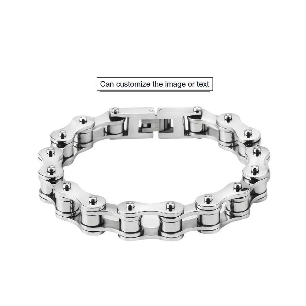 Chain Fashion wholesale for Mens Titanium Steel Bracelet Punk Chains Bangles Biker Bicycle Motorcycle womens Jewelry Biker Bracelet d240419