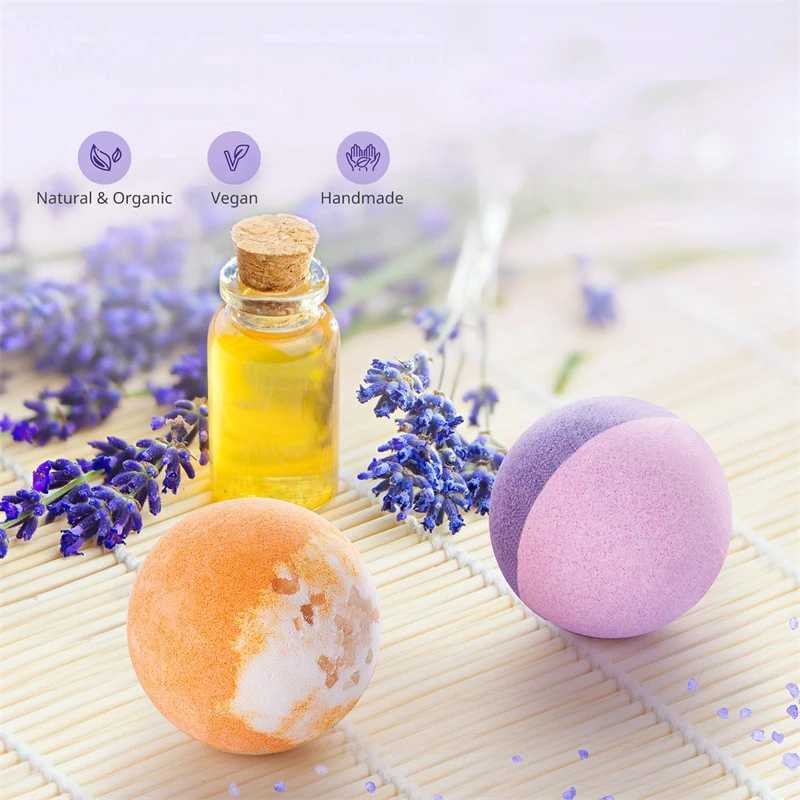 4baz bombes de bain à bulles Gift1 / Fabriqué à la main Rich en Oilmoisturize SkinPerfect sèche pour le spa Bubble Spa Cadeaux de la fête des mères D240419