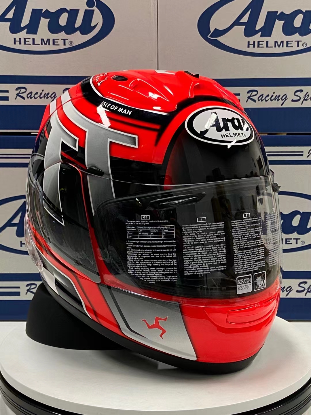 arai rx7x man tt iom red full faceヘルメットオフロードレースモトクロスオートバイヘルメット