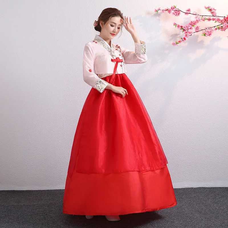 Ollm abbigliamento etnico coreano costume da performance Hanbok la fase popolare della danza nazionale femminile D240419