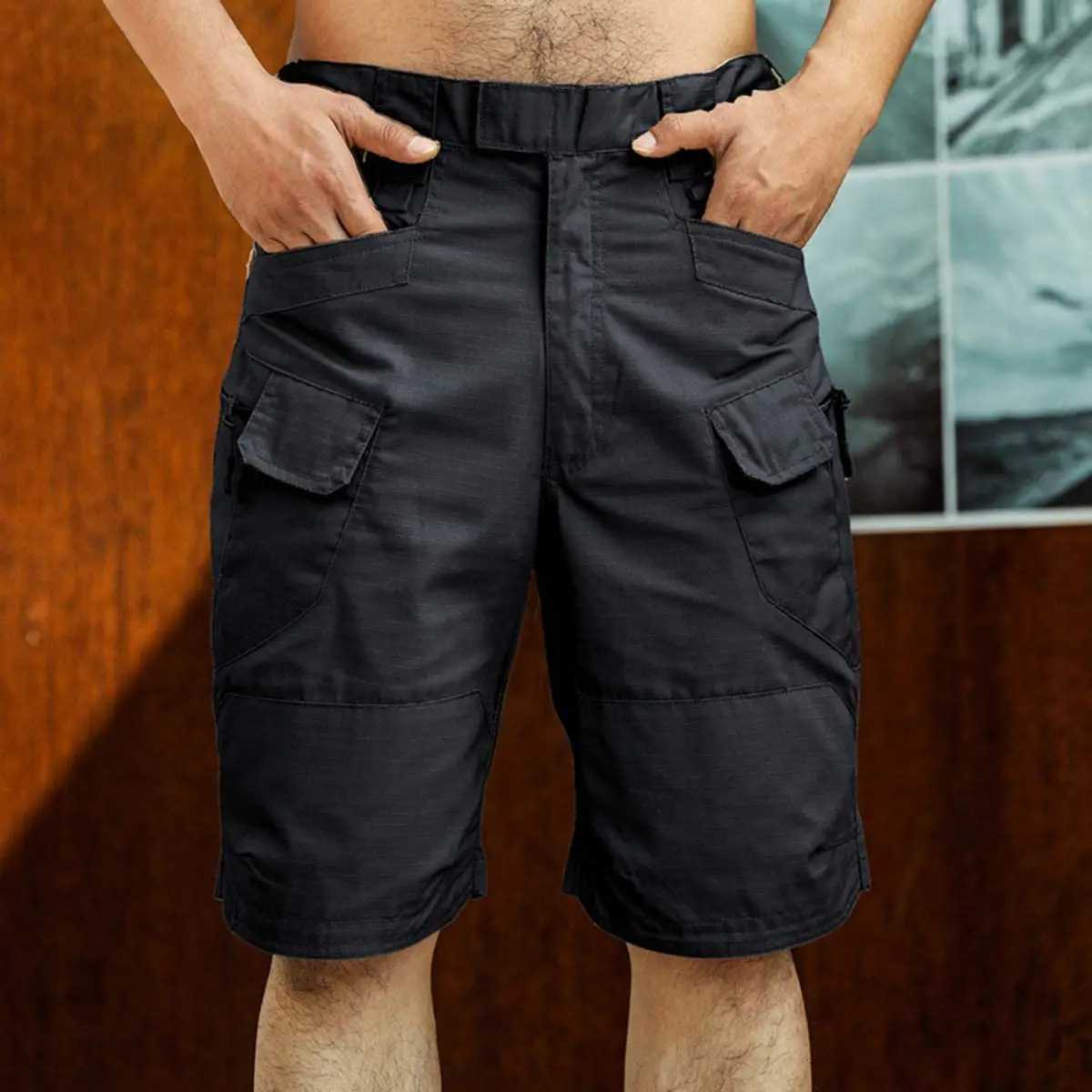 Shorts masculins shorts masculins Urban militaire imperméable cargo tactique shorts tactiques mâles camouflage extérieur pantalon sec rapide short décontracté d'été 240419 240419