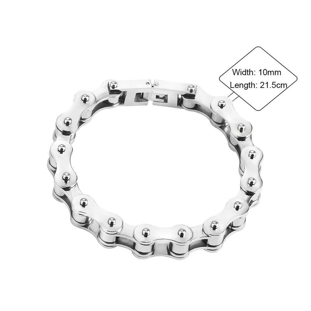 Chain Fashion wholesale for Mens Titanium Steel Bracelet Punk Chains Bangles Biker Bicycle Motorcycle womens Jewelry Biker Bracelet d240419