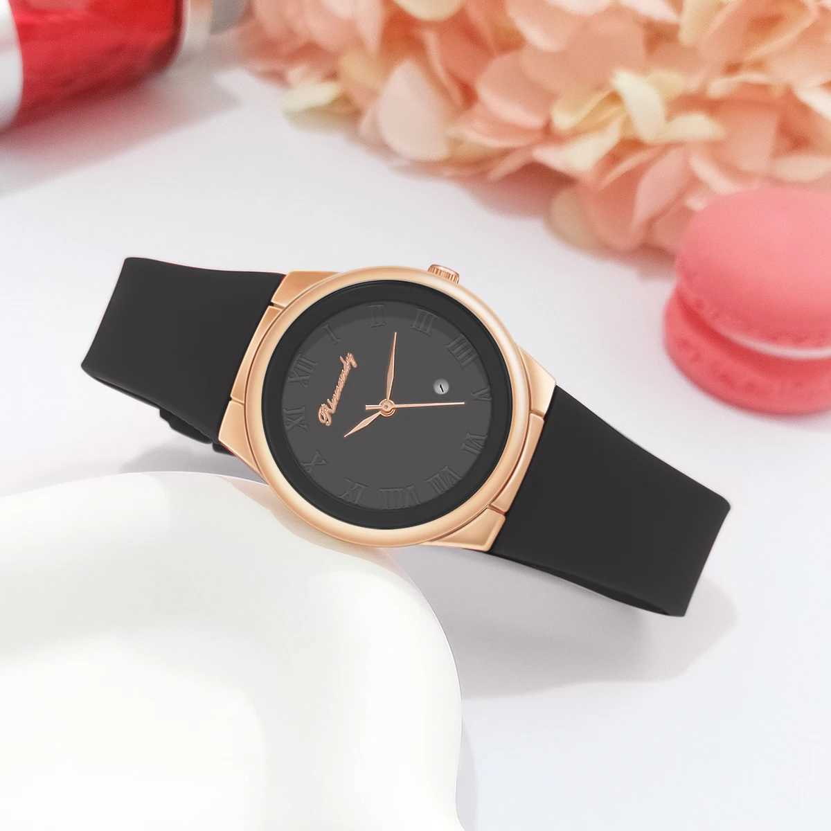 Andra klockor Fashion Watches Women Quartz Watch Sports Silicone Strap Ladies Wristwatches Calendar Clock Relogios Femininol2404