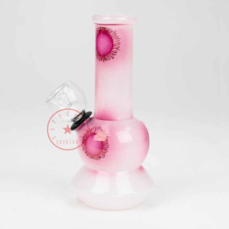 Nyaste mini färgglada tjockt glas bong hopah shisha rökning vattenrör bubbler rör filtrera ört tobaksoljerigor skål bärbar stativ design cigaretthållare dhl