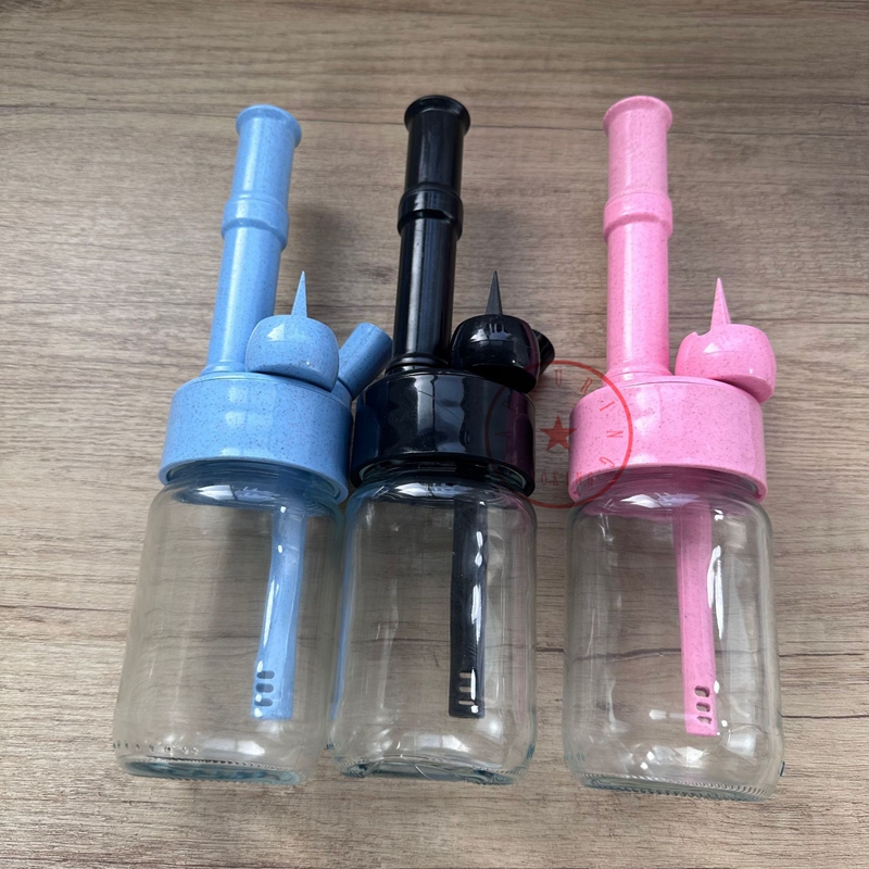Coloré en plastique dégradable en verre épais Bong narguilé shisha thèmes fumeurs tuyaux de tuyau