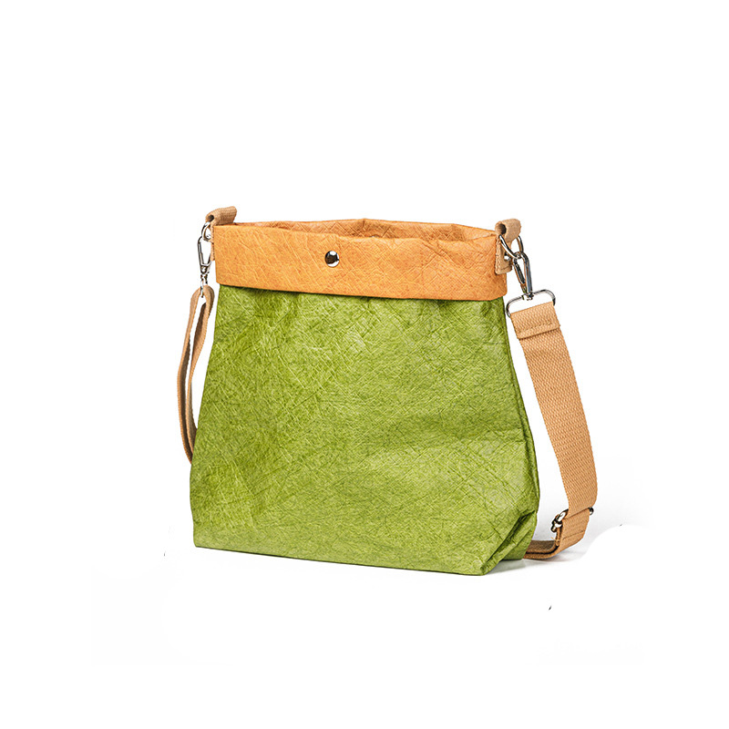 Sacs de messager Matériau de protection de l'environnement Dupont Papier à deux couleurs patchwork imperméable Protable Modèle vertical Crossbody Body