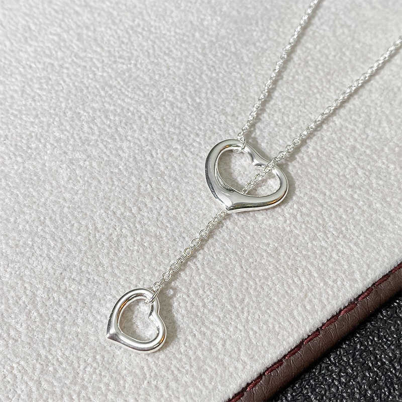 Luxus Tiffenny Designer Marke Anhänger Halsketten High Version T Familie V Gold Heart Lock Liebes Halskette für Frauen mit einem hohen Sinn für Mode einfach und luxuriös d