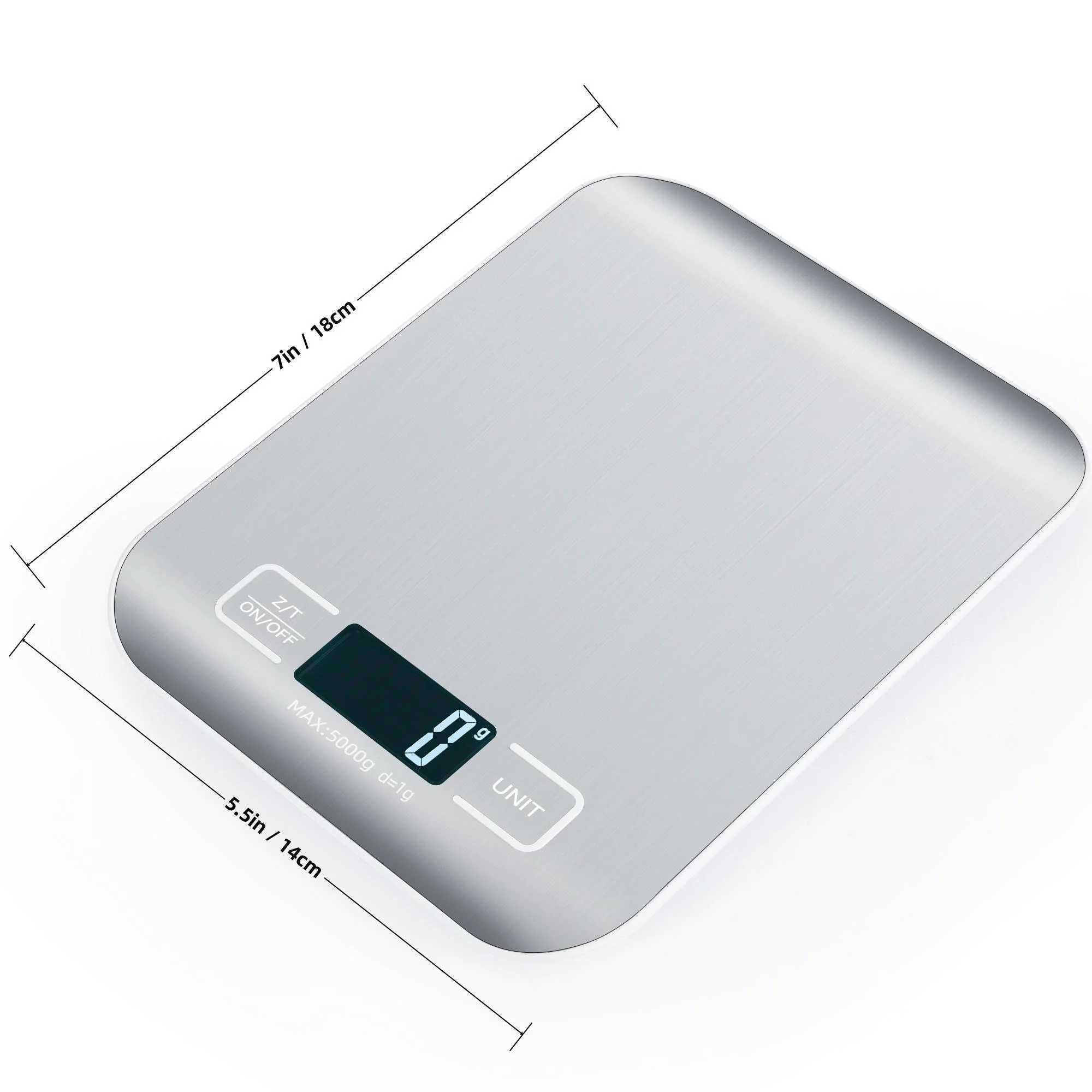 Body Weight Scales Food ScaleDigital Kitchen ScaleStainless SteelWeight in Grams and Ounces for BakingCookingand Meal PrepLCD DisplayHome 240419