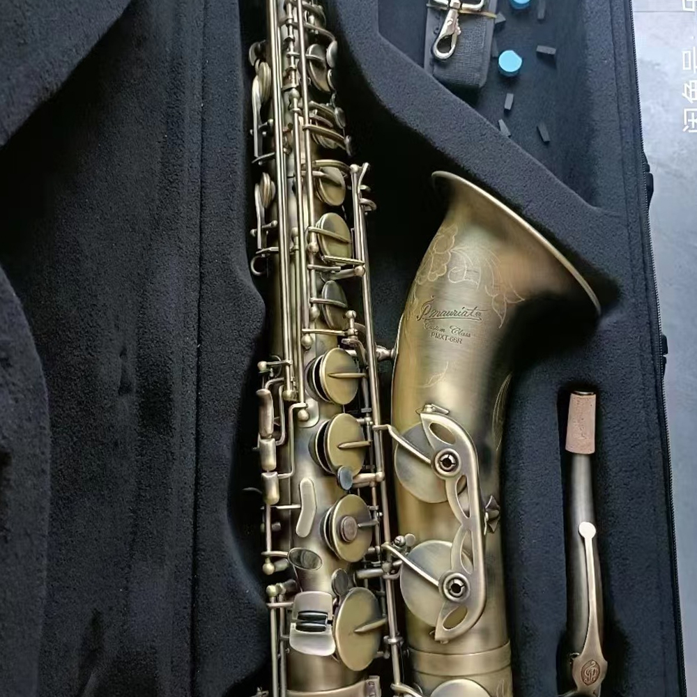Vintage PMXA-66R Antique Bronze Tenor Saxophone B-flat Brass Woodwind Instrument with Accessories sax tenor