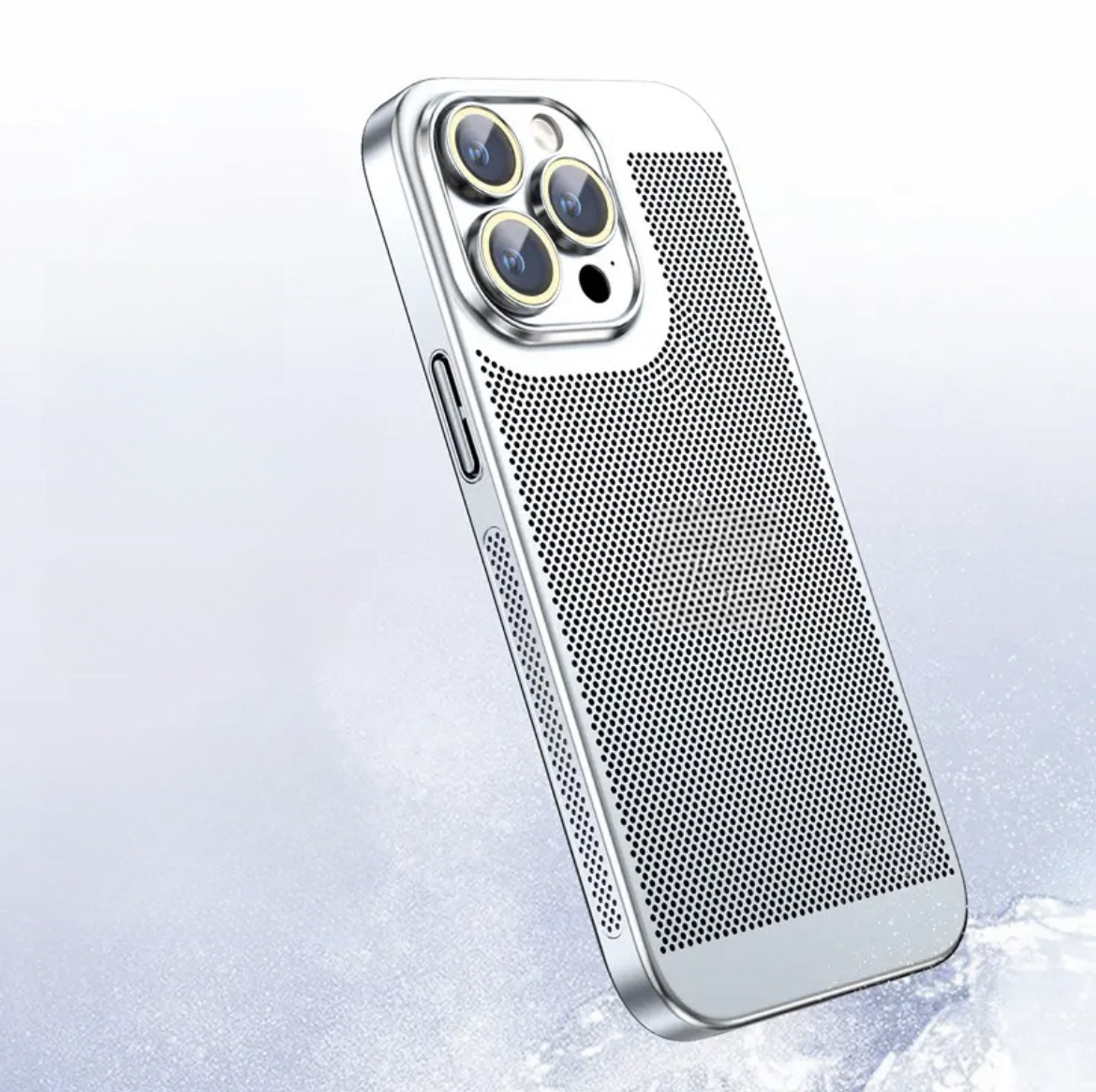 豪華な美しい電気めっき冷却レンズフィルムケースApple 15 Promax電話ケース新しいiPhone 14保護ケース13通気性